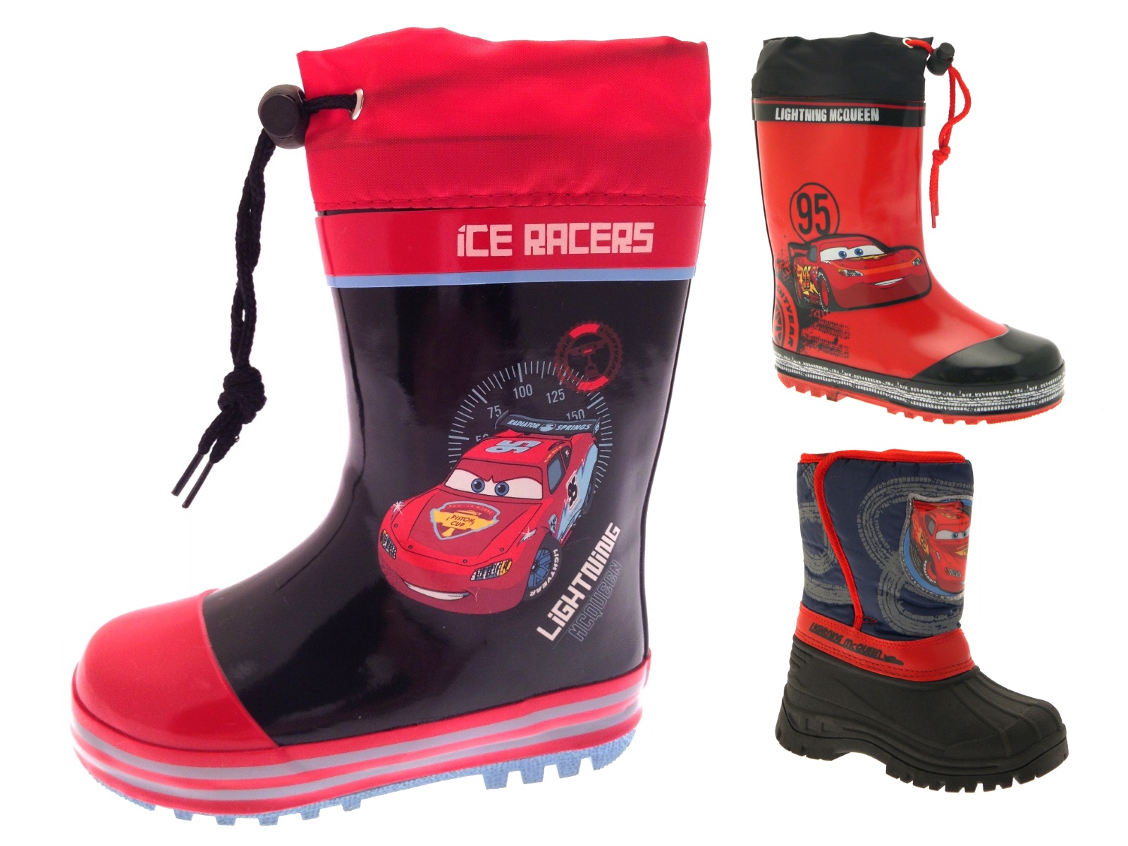 Disney Cars Lightning McQueen Rubber Snow Boots Wellies Wellingtons